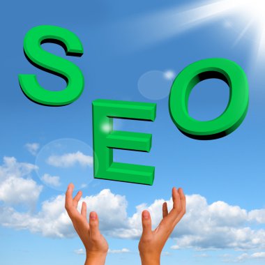 Catching Seo Word Representing Internet Optimization And Promoti clipart