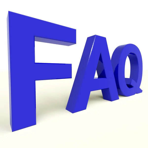 FAQ Word Visualizzazione di informazioni e risposte — Foto Stock