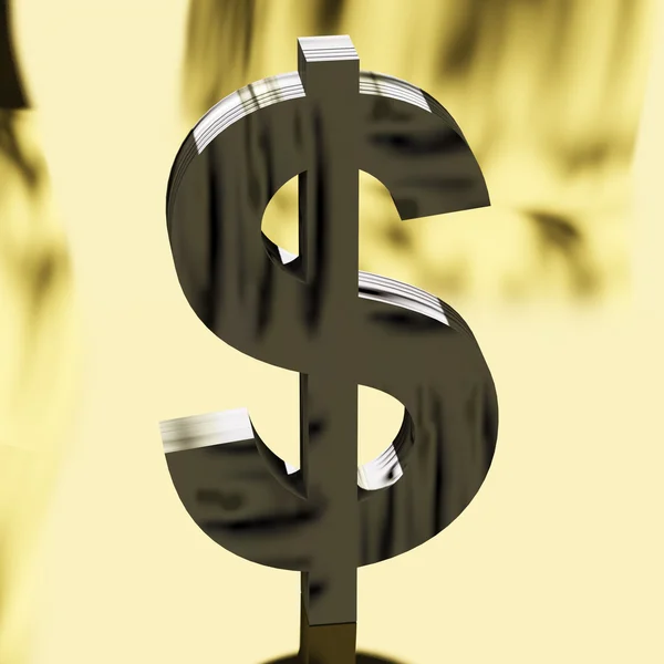 Ασημένιο Δολάριο σύμβολο δείχνει χρήματα ή επενδύσεις — Φωτογραφία Αρχείου