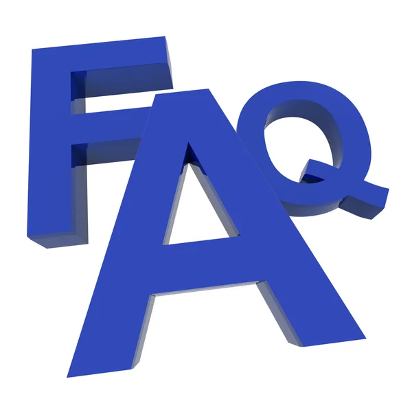 Faq-Wort mit Informationen Fragen und Antworten — Stockfoto