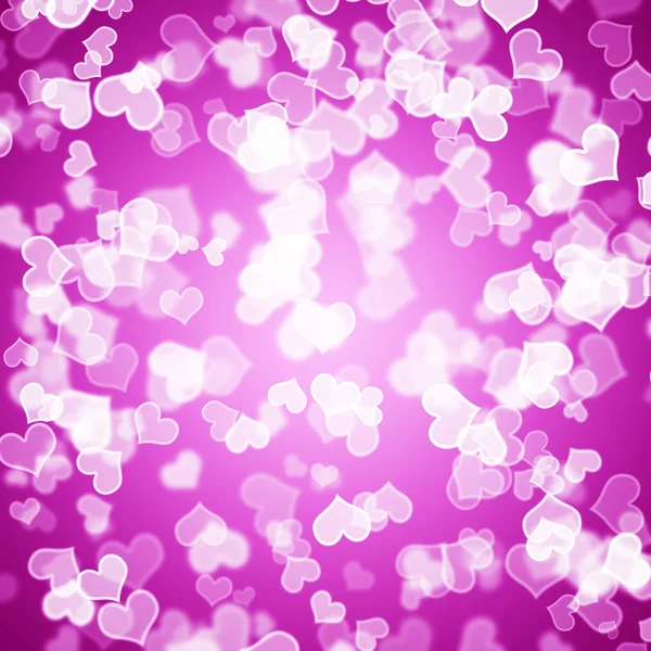 Mauve corações Bokeh fundo mostrando amor Romance e Valentine — Fotografia de Stock
