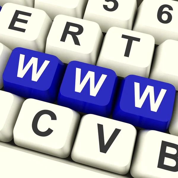 Www bilgisayar anahtarları Online Web siteleri veya Internet gösterilen — Stok fotoğraf