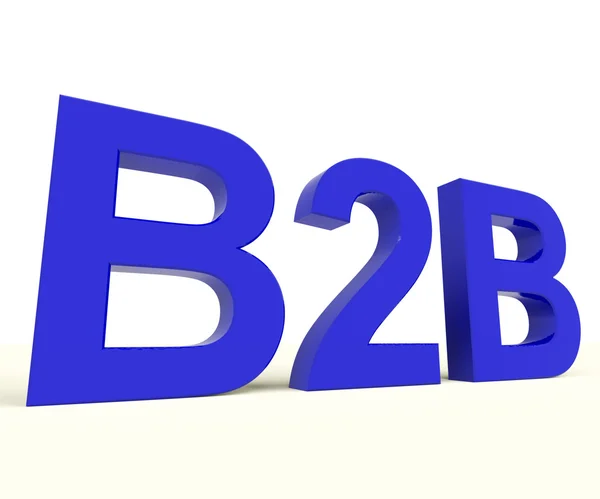 Mot B2b comme un signe d'affaires et de commerce — Photo