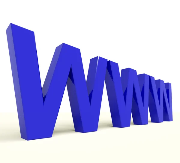 Www word çevrimiçi Web siteleri veya Internet gösterilen — Stok fotoğraf