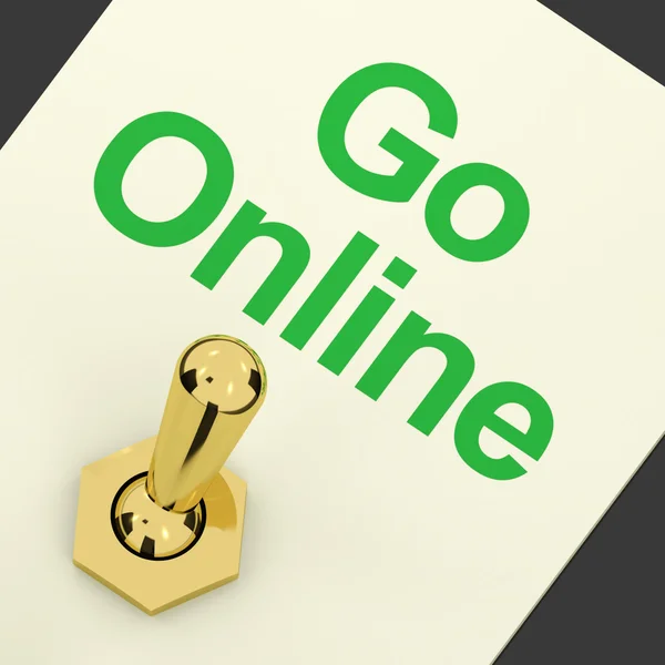 Ga on line schakelaar voor online websites of internet — Stockfoto