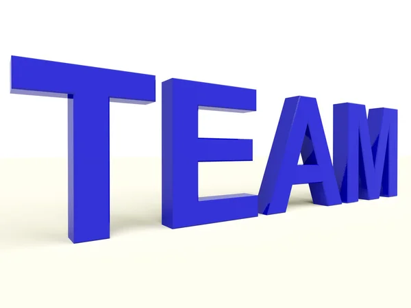 チームワークとのパートナーシップのための記号としてチーム本文 — ストック写真