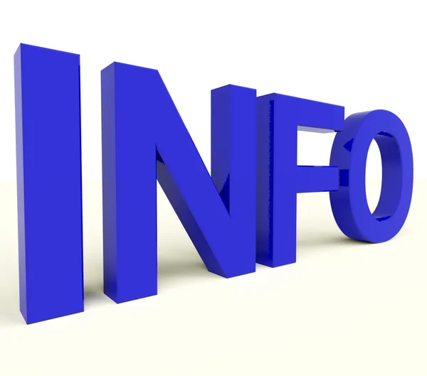 Info Blue Word Showing Information And Support — Stock Photo, Image