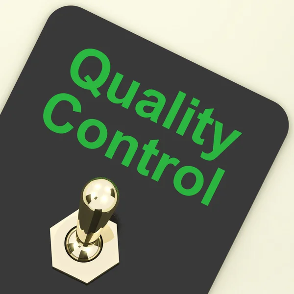 Kvalitetskontroll switch visar tillfredsställelse och perfektion — Stockfoto