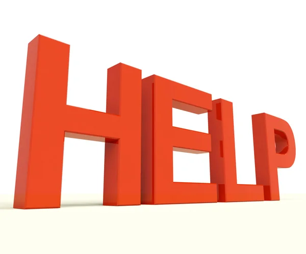 Hjälp bokstäver som symbol för stöd och råd — Stockfoto