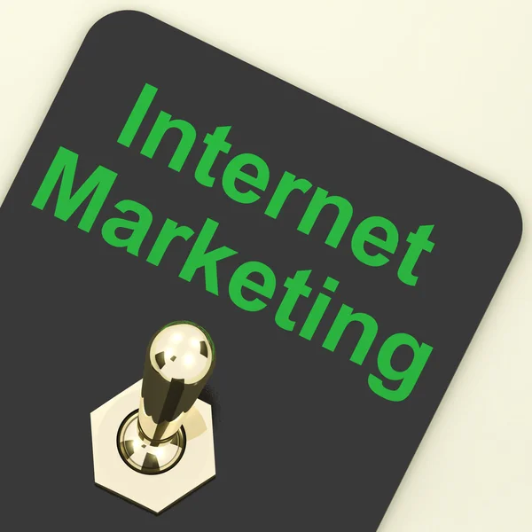 インターネットのマーケティングはオンライン seo の戦略と開発を示しています — ストック写真