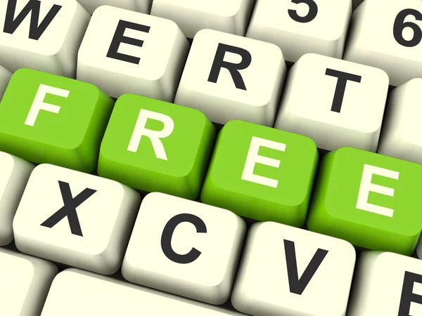 Free Computer Keys Showing Freebies and Promotions — Stock Photo, Image