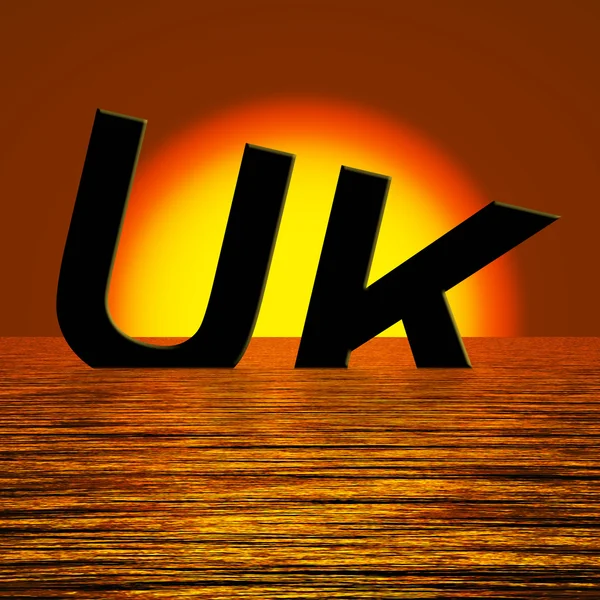 Uk Word тонет как символ проблем Британии — стоковое фото