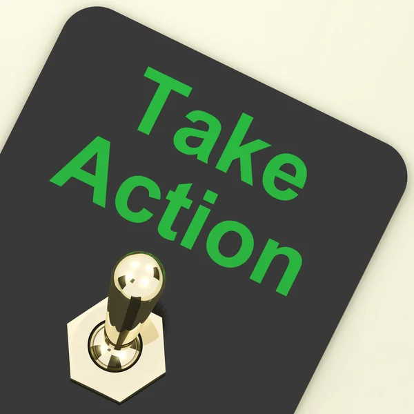 Take Action Switch to Inspire and Motivate — стоковое фото