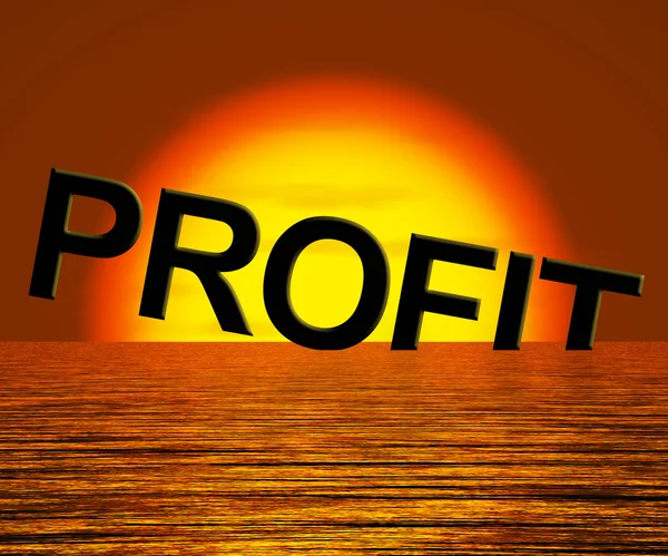 Profit Word Sinking As Symbol for Unprofitable Business And Fail — Stock Photo, Image