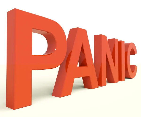Palavra de pânico como símbolo para emergência e estresse — Fotografia de Stock