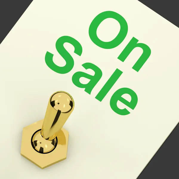 Na sprzedaż przełącznik jako symbol zniżki i promocje — Zdjęcie stockowe