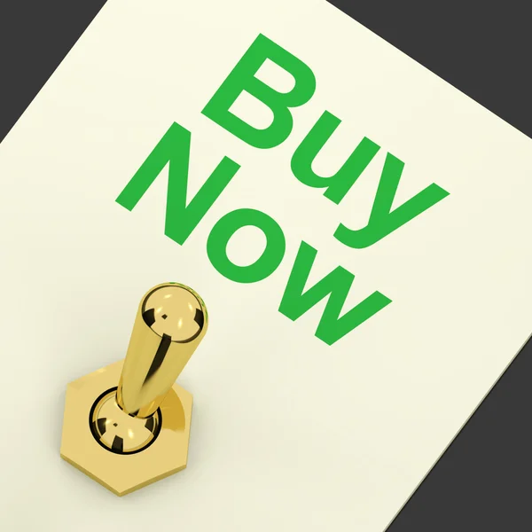 Buy Now Switch As Symbol for Commerce And Purchasing — Stock Photo, Image