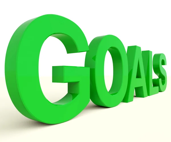 Goals Word Showing Objectives Hope And Future — Stock Photo, Image