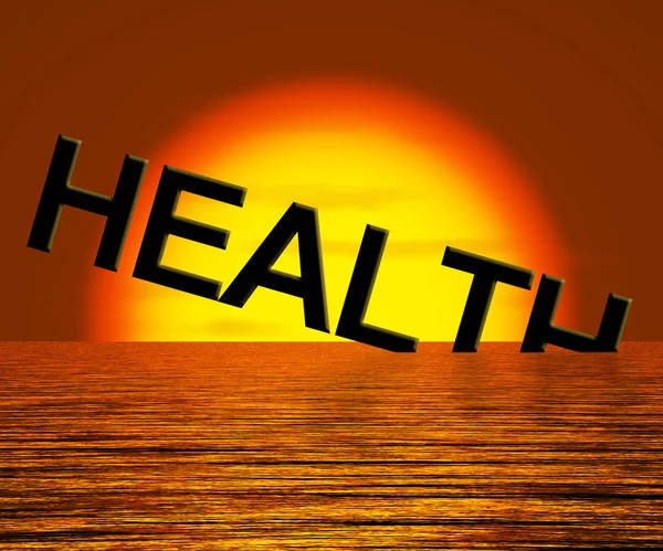 Gezondheid word zinkende weergegeven: ongezonde of ziek voorwaarde — Stockfoto