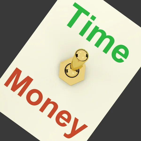 Tid pengar switch visar timmar är viktigare än rikedom — Stockfoto