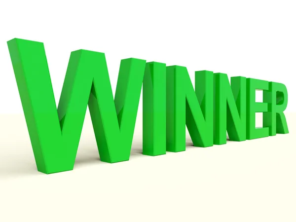Winner Word On Table Representing Success And Victory — Stock Photo, Image