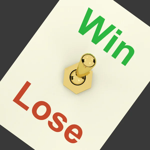 Win Switch On Representing Success And Victory — Stock Photo, Image