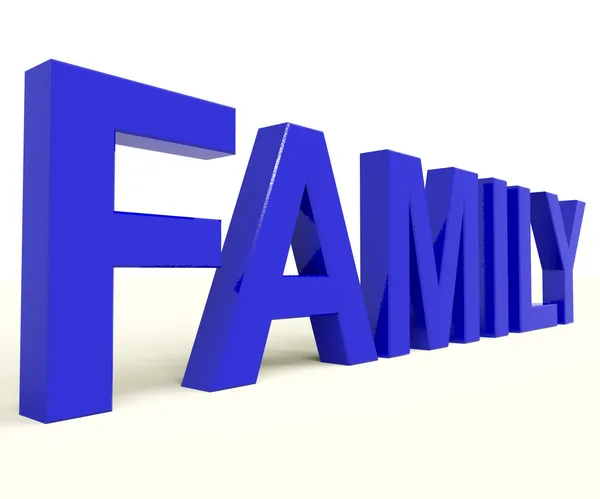 Семейное слово как символ отцовства и единства — стоковое фото