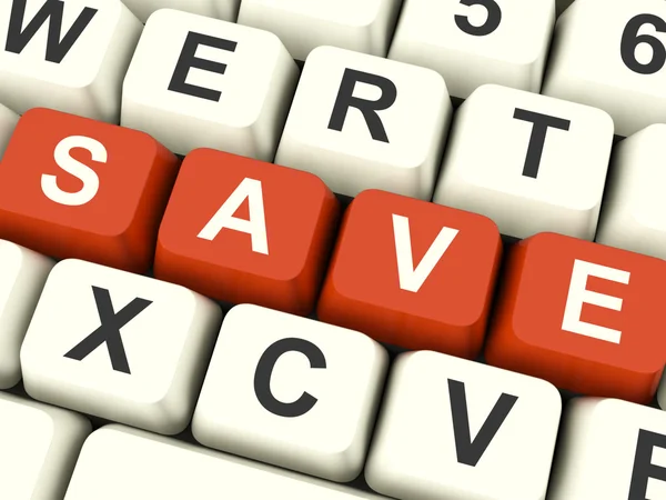 Save Computer Keys As Symbol For Discounts Or Promotion — Stock Photo, Image