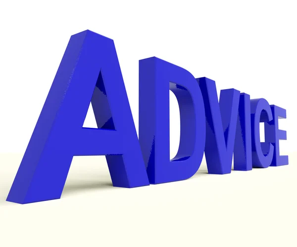 Advice Word Showing Support Help And Information — Stock Photo, Image