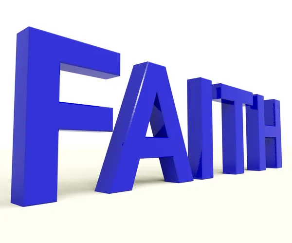 Слово веры, показывающее духовную веру или доверие — стоковое фото