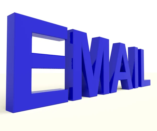 E-post word i blått för e-post eller kontakta — Stockfoto