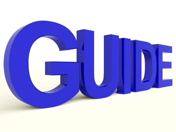 Guide ord som symbol för vägledning eller utbildning — Stockfoto