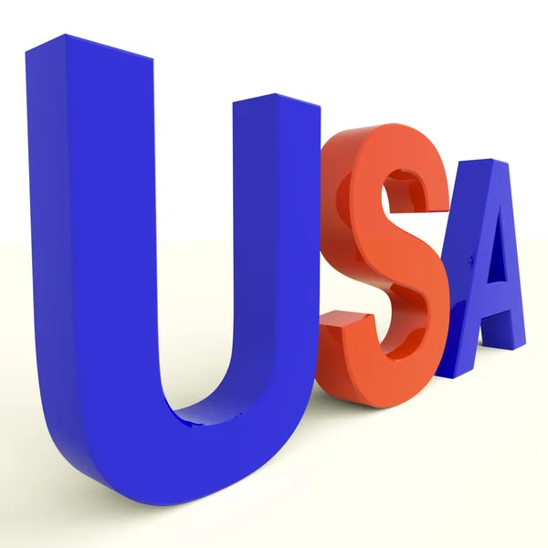 Usa Word As Symbol For America And Patriotism — Stock Photo, Image