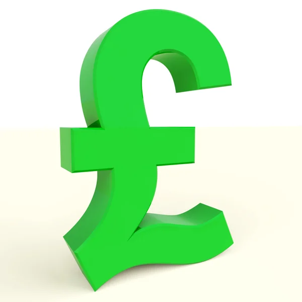 Символ фунта за деньги и инвестиции в Англии — стоковое фото
