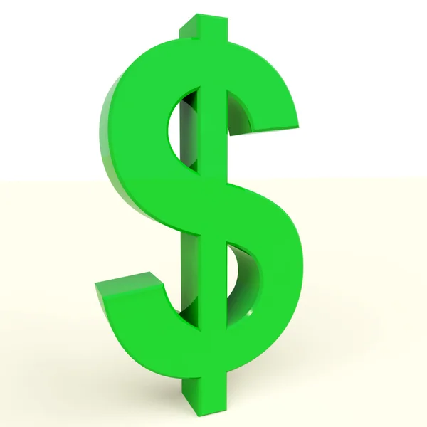 Symbol dolara Wyświetlono pieniędzy lub inwestycji w usa — Zdjęcie stockowe
