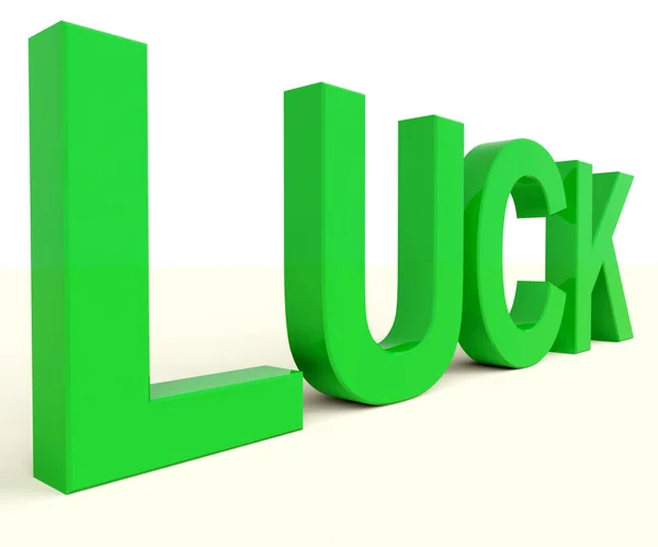 Luck Word Representing Risk Fortune And Chance — Stock Photo, Image