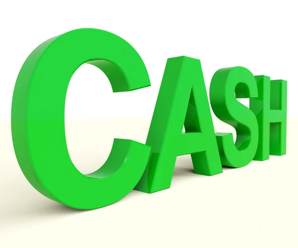 Cash ord som symbol för valuta och finans — Stockfoto