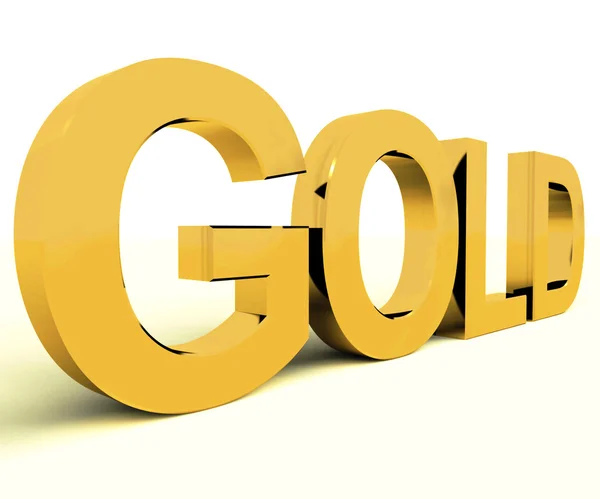 Guld bokstäver som symbol för rikedom eller rikedomar — Stockfoto