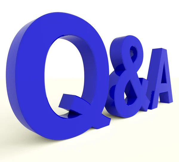 Q and a brev visar frågor och svar — Stockfoto