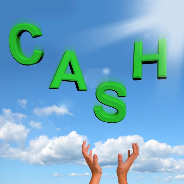 Catching Cash Letters As Symbol For Currency And Finance — Stock Photo, Image