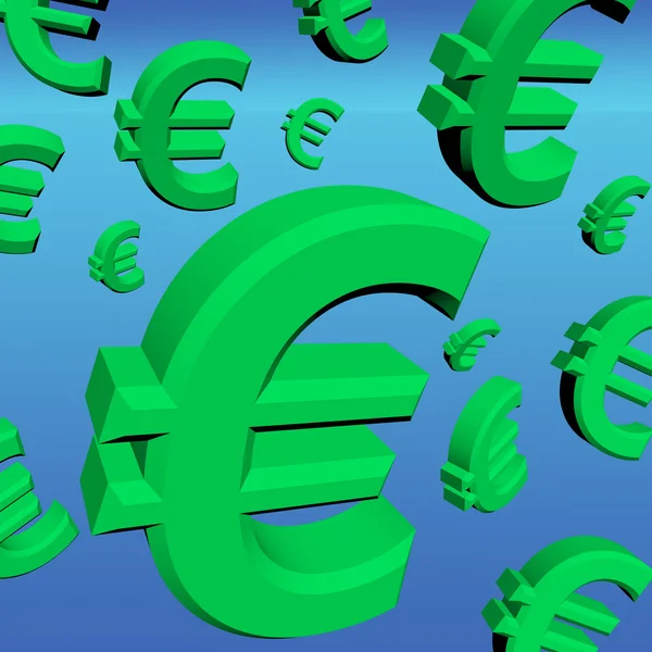 Signos del euro como símbolo de dinero o riqueza —  Fotos de Stock
