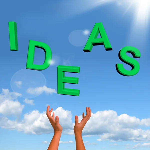 Pegando ideias Palavra mostrando conceito ou criatividade — Fotografia de Stock