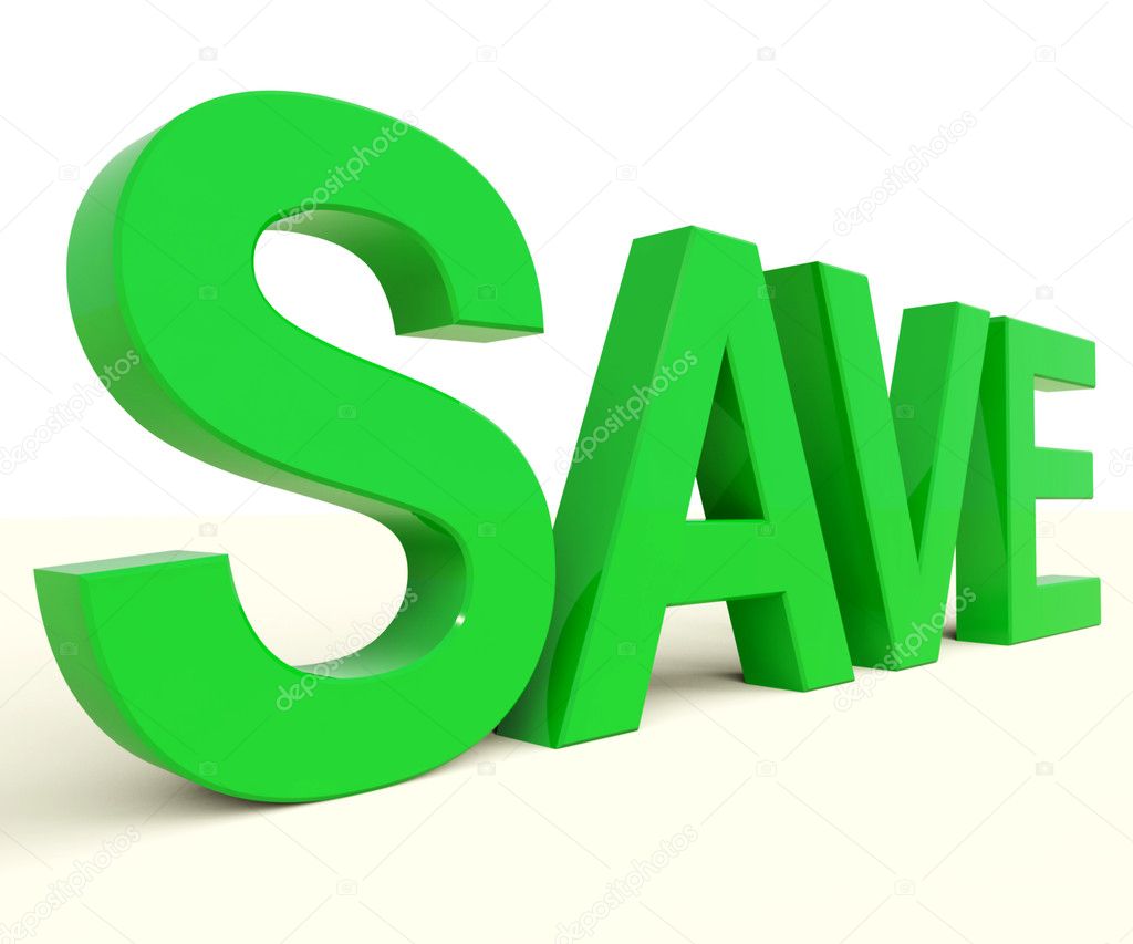 Save Word As Symbol For Discounts Or Promotion