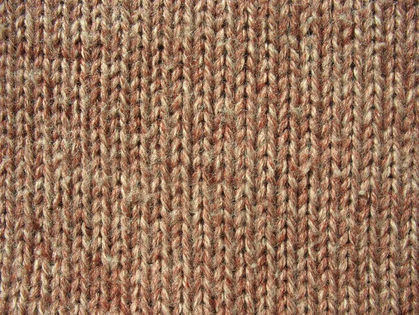 Texture of brown knitted linen — Stock Photo, Image
