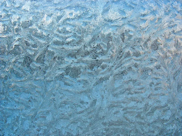 Frosty pattern on pane — Zdjęcie stockowe