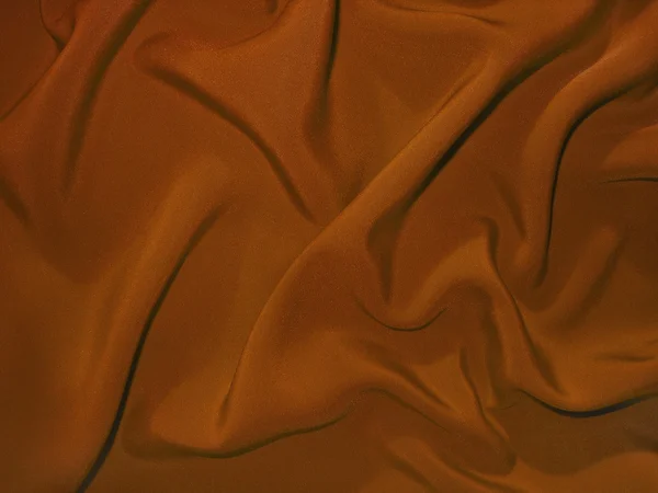 Dull chocolate-brown fabric (artificial silk) — Stock Photo, Image