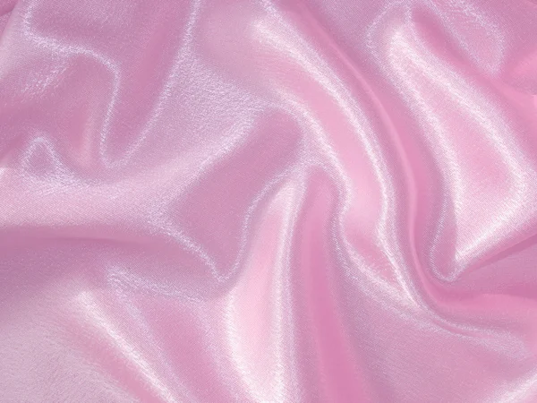 Pale pink draped satin background — Stock Photo, Image