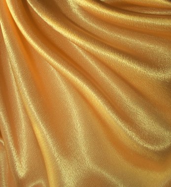 Draped golden silk background clipart