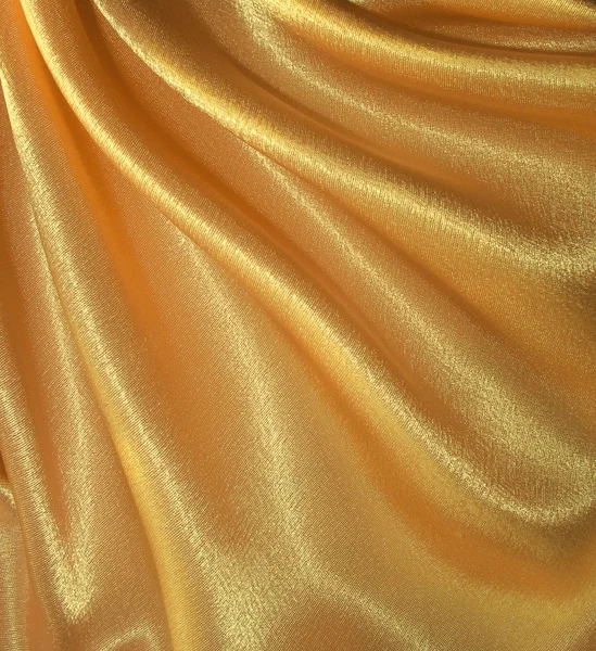 Drapierte goldene Seide Hintergrund — Stockfoto