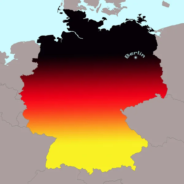 德国地图 — 图库照片